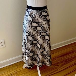 PINK Snakeskin Silky Skirt
